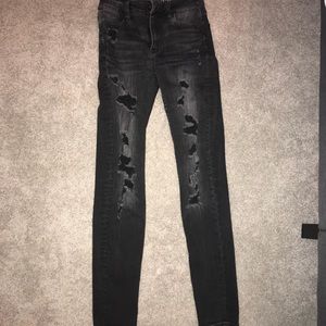 American Eagle black ripped jeans